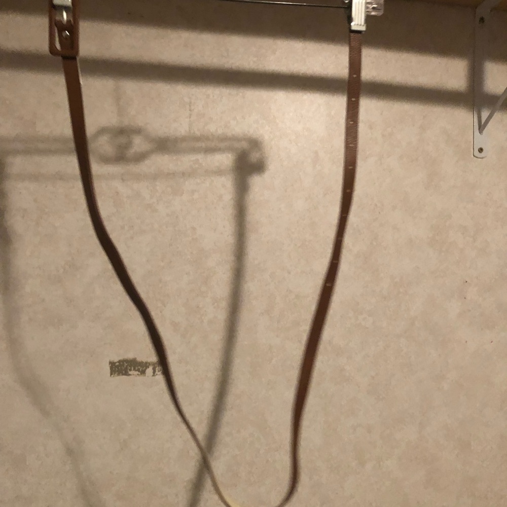 Women’s brown skinny belt